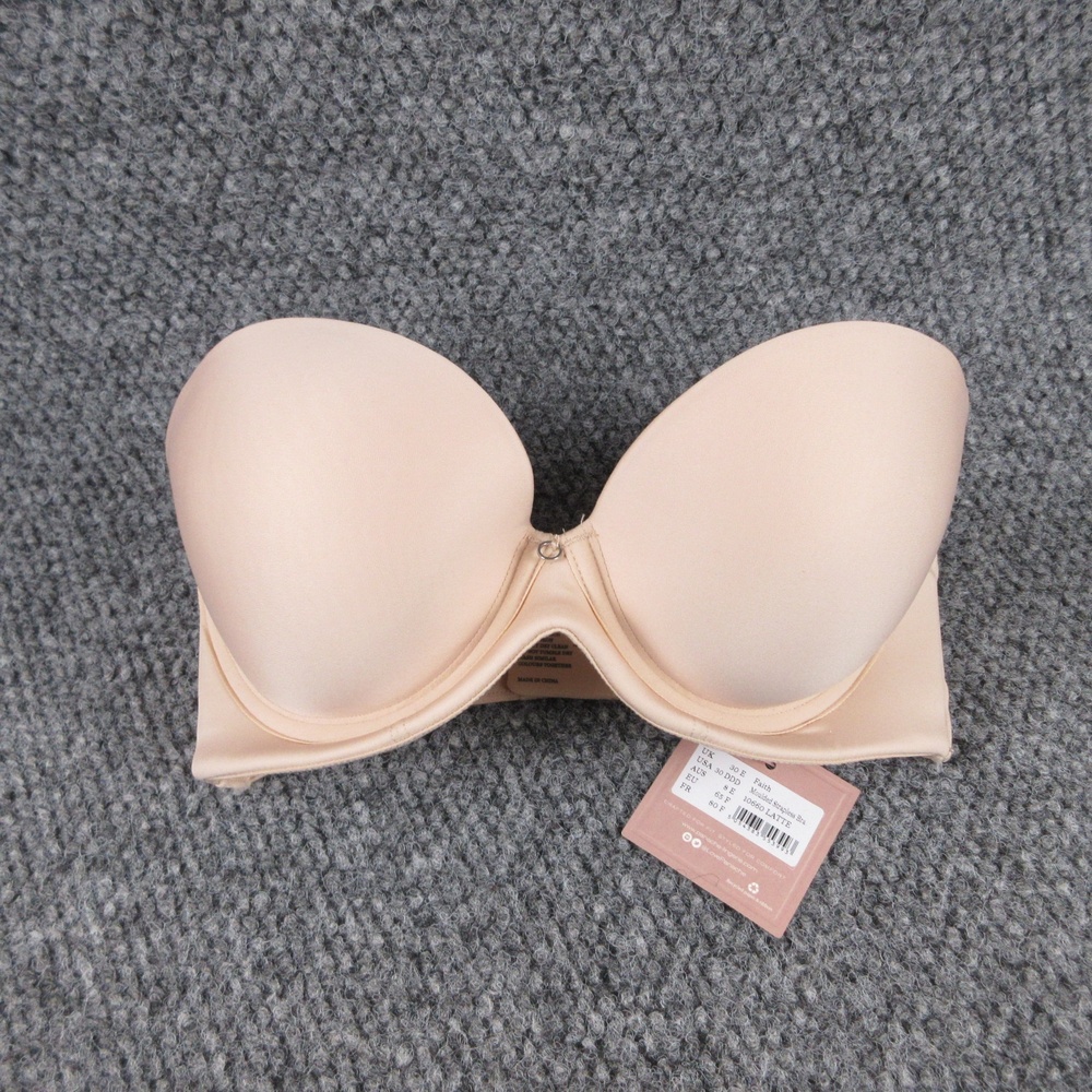 Panache Bra Womens UK 30DDD Beige Faith Longline Strapless Molded Underwired NWT